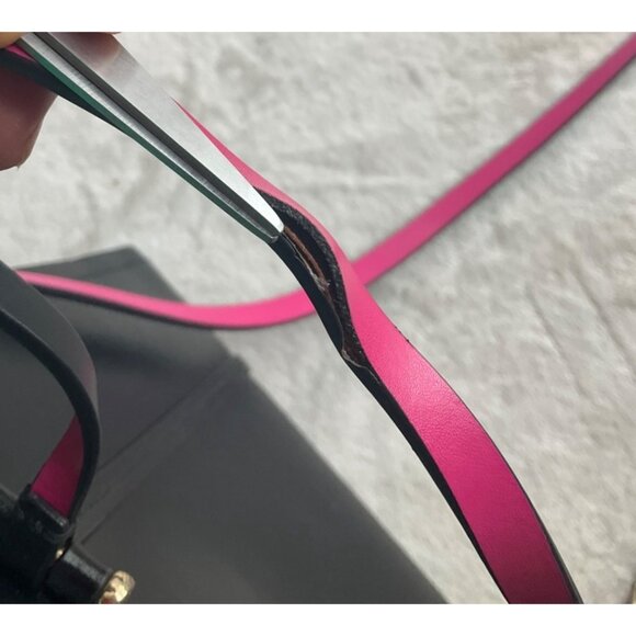 Kate Spade Arbour Hill Kyra Sweetheart Crossbody Hand Bag Black Pink Leather*Rea - Picture 8 of 16
